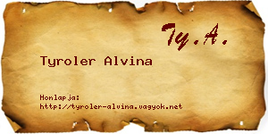 Tyroler Alvina névjegykártya